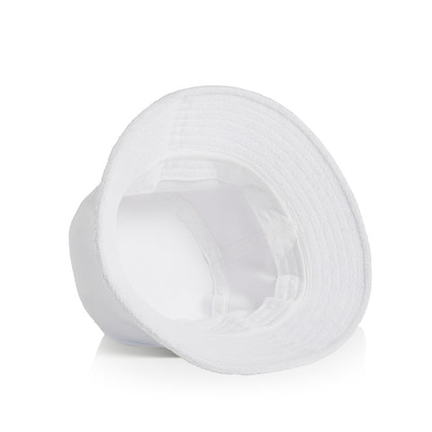 Terry Bucket Hat — WHITE (back)