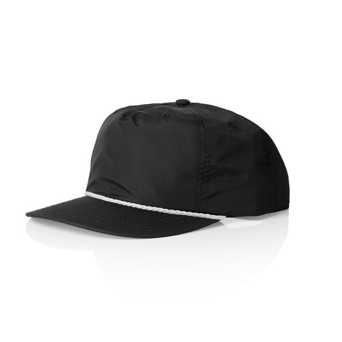 Surf Rope Cap — BLACK/WHITE (left)