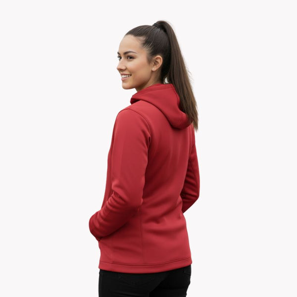 Glide SlimFit Tech Zip Hoodie Kids Ladies Mens Red