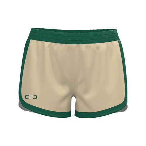 Team Name Reversible 3HP V Neck Youth/Ladies Basketball Singlet Design Your Own Custom Green And Cream