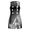 Custom Black Diamonds Netball Dress Back View